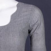 Grey Handcrafted Cotton Solid Blouse 10073228