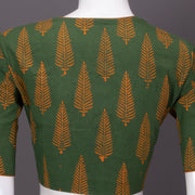 Green Gamthi Printed Cotton Blouse 10073260