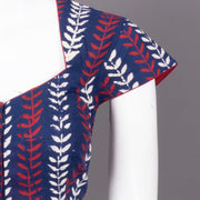 Blue Hand Block Printed Cotton Blouse 10073315