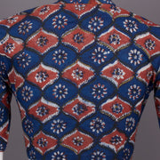 Blue Jahota Printed Cotton Blouse 10073328