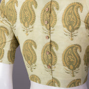Green Vanaspathi Printed Cotton Blouse 10073349