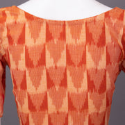 Orange Ikat Cotton Blouse 10073388