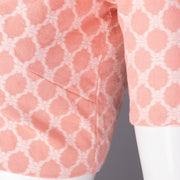 Peach Banarasi Cotton Blouse 10073409