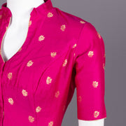 Pink Banarasi Silk Blouse 10073443