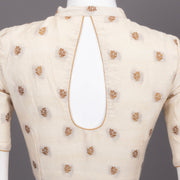 Cream Banarasi Silk Blouse 10073451