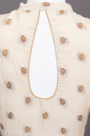 Cream Banarasi Silk Blouse 10073451