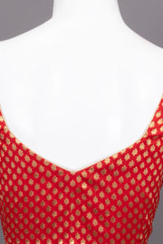 Red Banarasi Silk Blouse 10073458