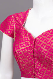 Pink Banarasi Silk Blouse 10073461