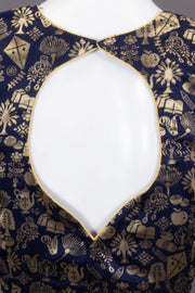 Blue Banarasi Silk Blouse 10073474