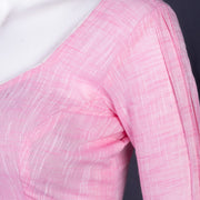 Pink Handcrafted Solid Cotton Blouse10073664