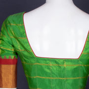 Green Gadwal Silk Blouse 10074435