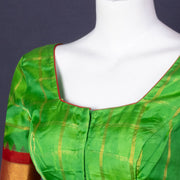 Green Gadwal Silk Blouse 10074439