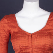 Orange Narayanpet Silk Blouse 10074446