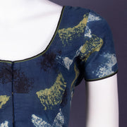 Blue Hand Block Ajrakh Printed Cotton Blouse 10074453