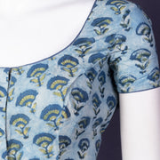 Blue Vanaspathi Printed Cotton Blouse 10074483