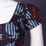 Brown Jahota Printed Cotton Blouse 10074488