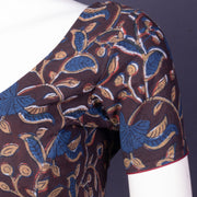 Marron Jahota Printed Cotton Blouse 10074489