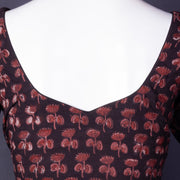 Purple Jahota Printed Cotton Blouse 10074493