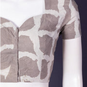 Brown Hand Block Printed Cotton Blouse 10074500