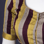 Brown Handcrafted Tussar Silk Blouse 10074508