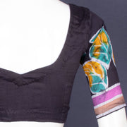 Brown Batik Hand Painted Cotton Blouse 10074515