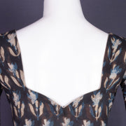 Black Hand Block Jahota Printed Cotton Blouse 10074990
