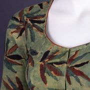 Green Hand Block Jahota Printed Cotton Blouse 10075001