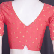 Peach Banarasi Chiniya Silk Blouse 10075017