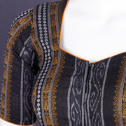 Black Odisha Ikat Cotton Blouse 10075028