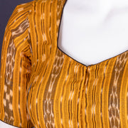 Yellow Odisha Ikat Cotton Blouse 10075029