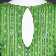 Green Odisha Ikat Cotton Blouse 10075031