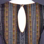 Black Odisha Ikat Cotton Blouse 10075036