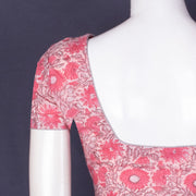 Pink Handblock Printed Cotton Blouse 10075224