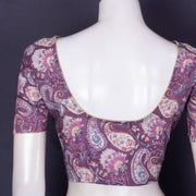 Purple Handblock Printed Cotton Blouse 10075226