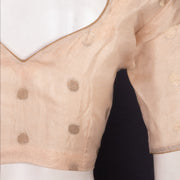  Beige Banarasi Tissue Silk Blouse 10075962