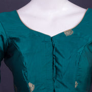 Blue Banarasi Katan Silk Blouse 10076210