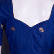 Blue Banarasi Katan Silk Blouse 10076213