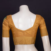 Harvest Gold Yellow Kanjivaram Soft Silk Blouse With Floral Motifs 10076629