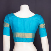 Tropical Aqua Blue Kanjivaram Silk Blouse 10076643