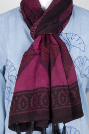 Brown Vanaspathi Modal Silk Cotton Stole 10075282