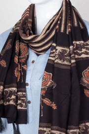 Brown Vanaspathi Modal Silk Cotton Stole 10075284