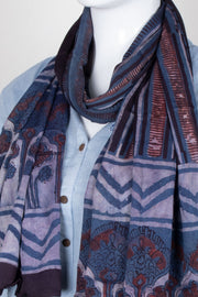 Blue Vanaspathi Modal Silk Cotton Stole 10075288