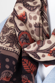 Beige Vanaspathi Modal Silk Cotton Stole 10075289