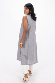 Grey Handcrafted Stripes Kurtas 10074354