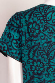 Green Batik Printed Cotton Nightwear 10076180