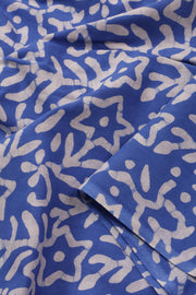 Blue Handblock Printed Cotton 3-Piece Salwar Suit Material 10072963