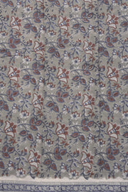 Grey Hand Block Printed Pure Cotton Salwar Suit Material 10072981