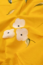 Yellow Hand Painted 3-Piece Salwar Suit Material 10076020