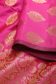 Magenta Banarasi Silk 3 Piece Salwar Suit Material 10073031
