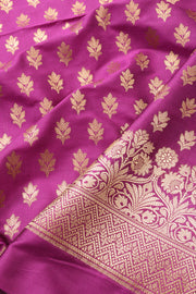 Purple Banarasi Silk 3 Piece Salwar Suit Material 10073034